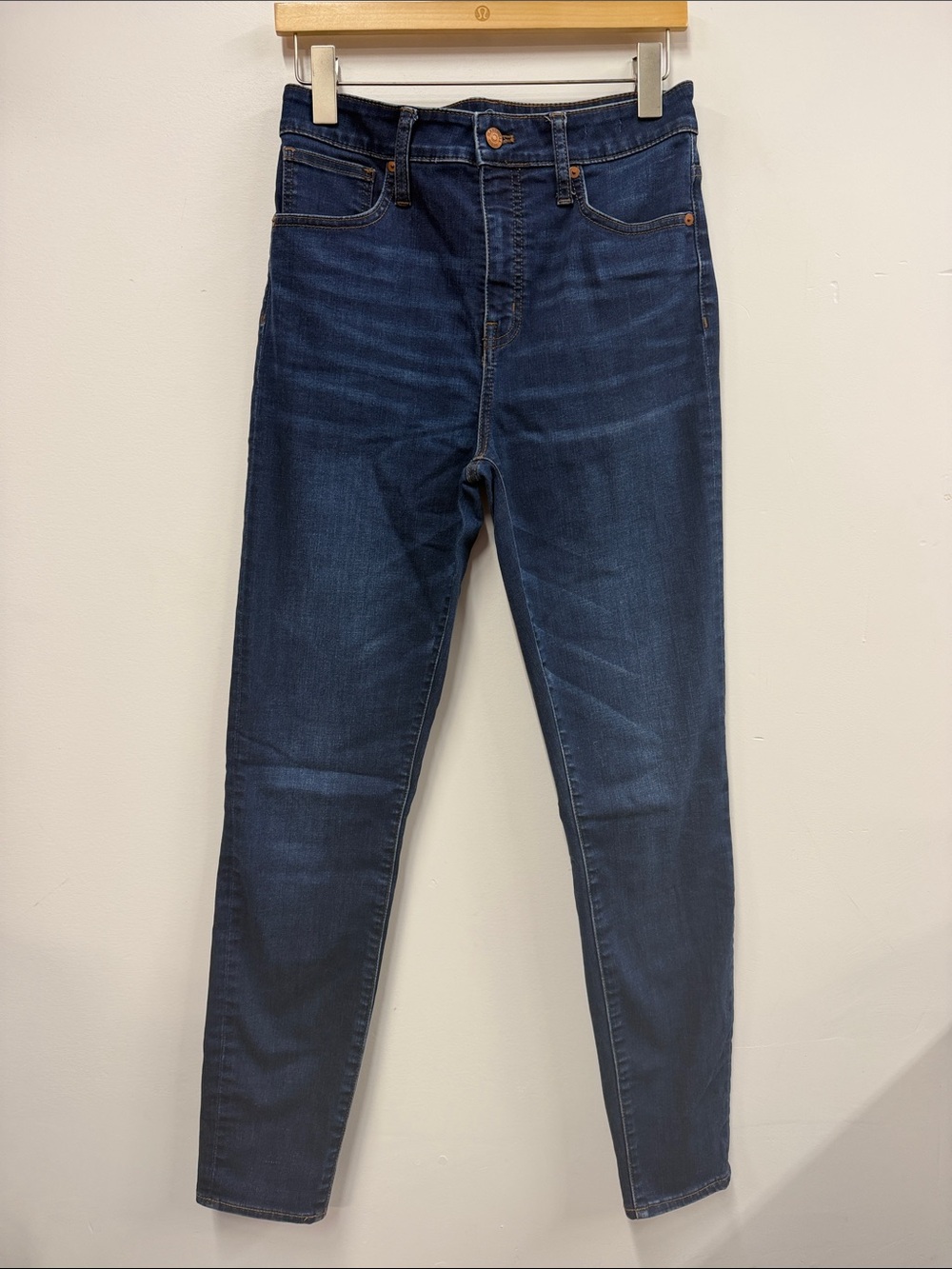 Madewell curvy high rise dark Blue High-Rise Slim Jeans 28T tall